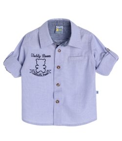 Camisa Infantil com Bordado - Tam 0 a 18 meses