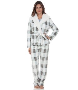Pijama em Fleece com Capuz
