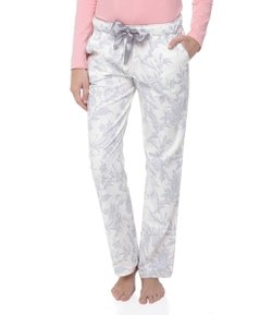 Calça de Pijama Feminina em Flanela Floral