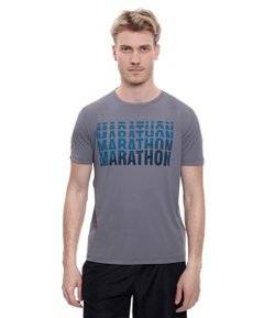 Camiseta Masculina com Estampa Marathon 
