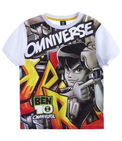 Camiseta Infantil com Estampa do Ben 10 - Tam 4 a 10 