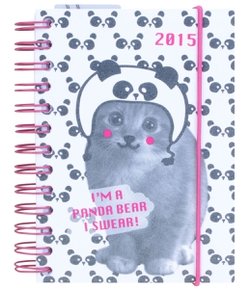 Agenda Aspiral 2015 com Estampa de Panda 