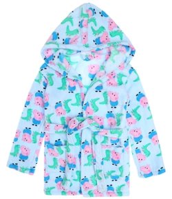 Robe Infantil em Fleece com Estampa George Peppa Pig - Tam 1 a 6 anos