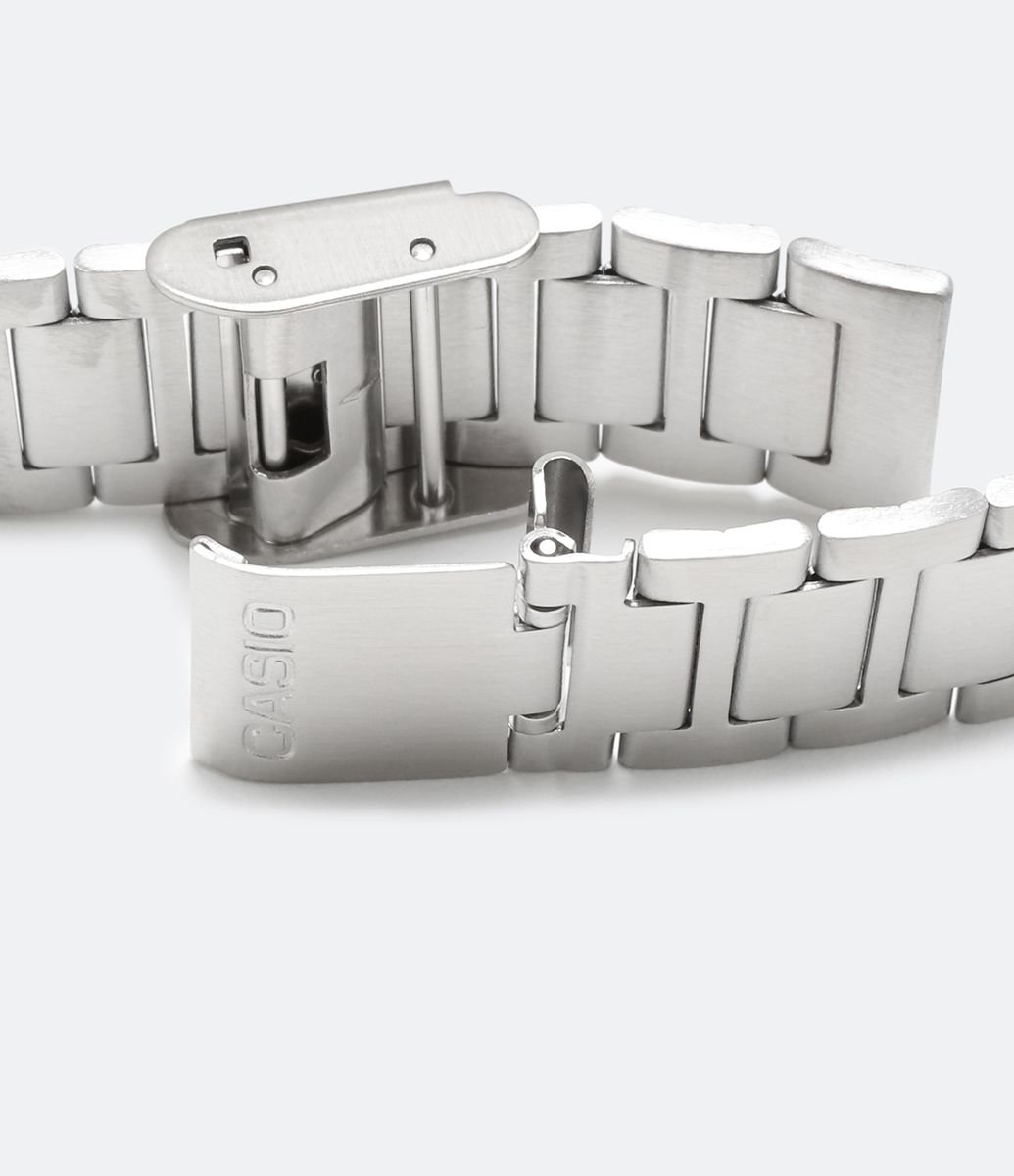 relógio casio vintage redondo mini preto prateado