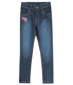 Calça Skinny Infantil em Jeans - Tam 4 a 12 