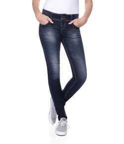 Calca Super Skinny Feminina em Jeans com Puídos