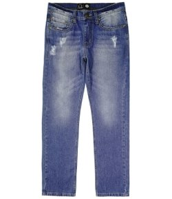 Calça Slim em Jeans - Tam 10 a 16 
