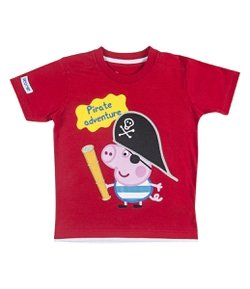 Camiseta Infantil com Estampa George Pirata - Tam 1 a 6 