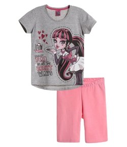 Pijama Infantil com Estampa Monster High - Tam 6 a 14 