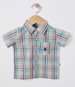 Camisa Infantil Xadrez - Tam 0 a 18 meses