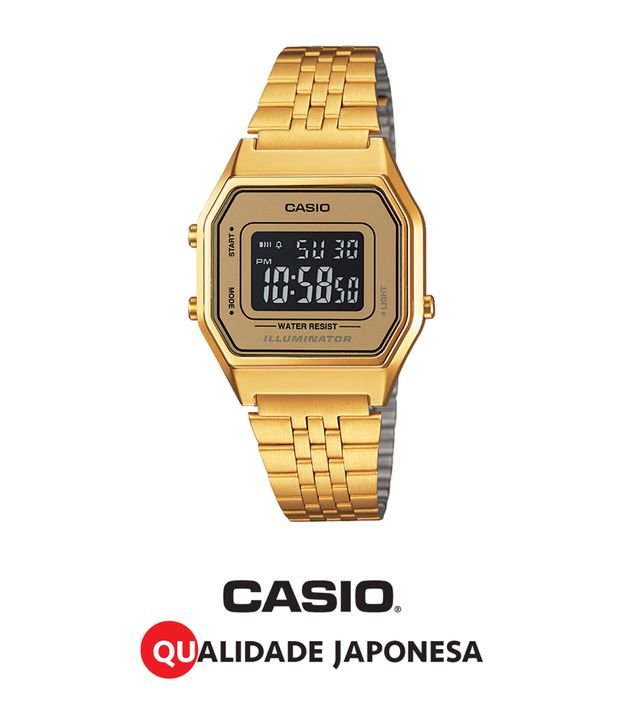 Relógio Feminino Casio LA680WGA 9BDF Vintage Digital