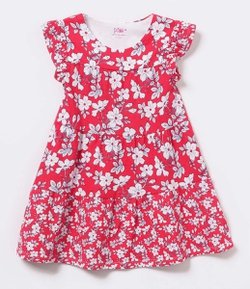 Vestido Infantil Floral - Tam 1 a 4 anos 