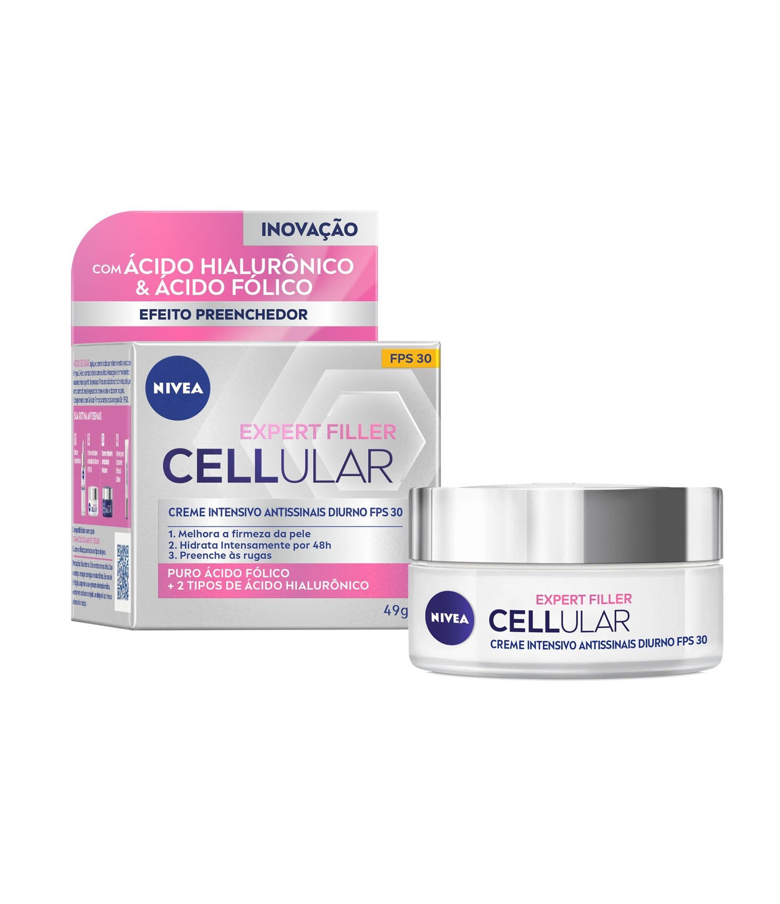 Creme Facial Antissinais Cellular Filler Dia FPS 30 Nivea U 1