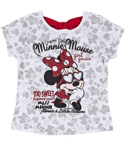Blusa Infantil com Estampa Minnie Disney - Tam 1 a 6 
