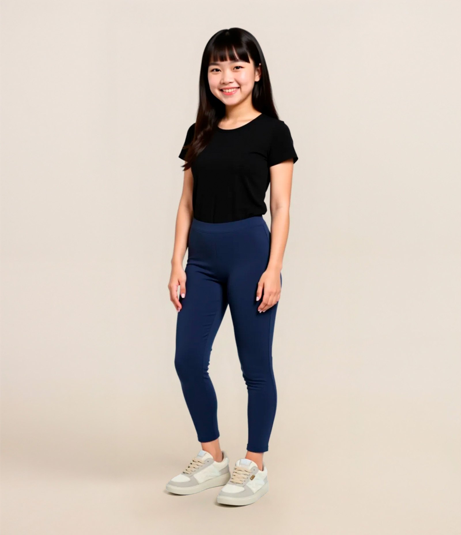 Calça Legging Infantil Cotton - Tam 5 a 14 anos Black Iris 1