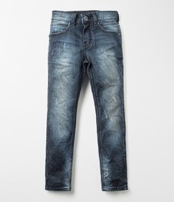 Calça Skinny Infantil em Jeans - Tam 4 a 14  