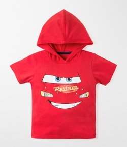 Camiseta Infantil Estampa Carros com Capuz - Tam 1 a 4  