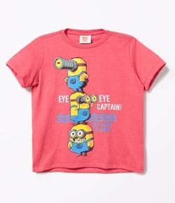 Camiseta Infantil Estampa Minions - Tam 2 a 14  