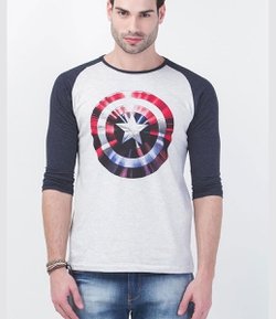 Camiseta Masculina Estampa Capitão América 