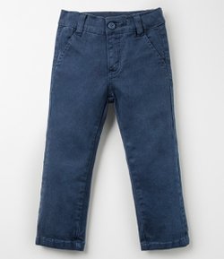 Calça Slim Infantil em Jeans - Tam 1 a 4  