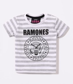 Camiseta Infantil com Estampa Ramones - Tam 0 a 18 meses