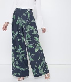 Calça Pantalona Feminina com Estampa Floral