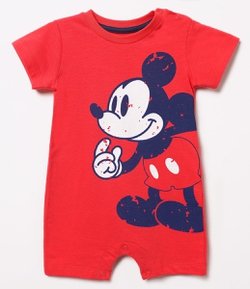 Macacão Infantil Estampa Mickey Mouse - Tam 0 a 18 meses  