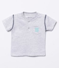 Camiseta Infantil com Bolsinho - Tam 0 a 18 meses