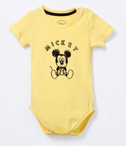 Body Infantil Estampa Mickey - Tam 0 a 18 meses  