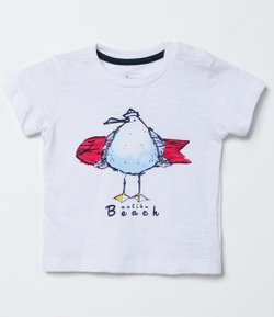 Camiseta Infantil Estampa de Gaiovotas - Tam 0 a 18 meses 