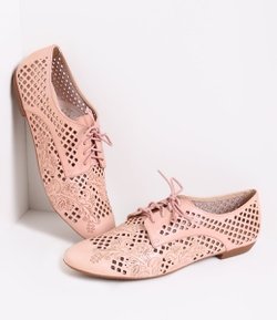 Sapato Feminino Bottero em Couro Oxford Vazado 