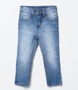 Calça Skinny Infantil em Jeans - Tam 1 a 4  