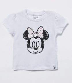Blusa Infantil com Estampa Minnie Mouse - Tam 0 a 18 meses  
