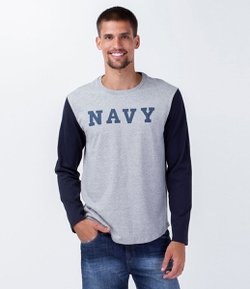 Camiseta com Estampa Navy 