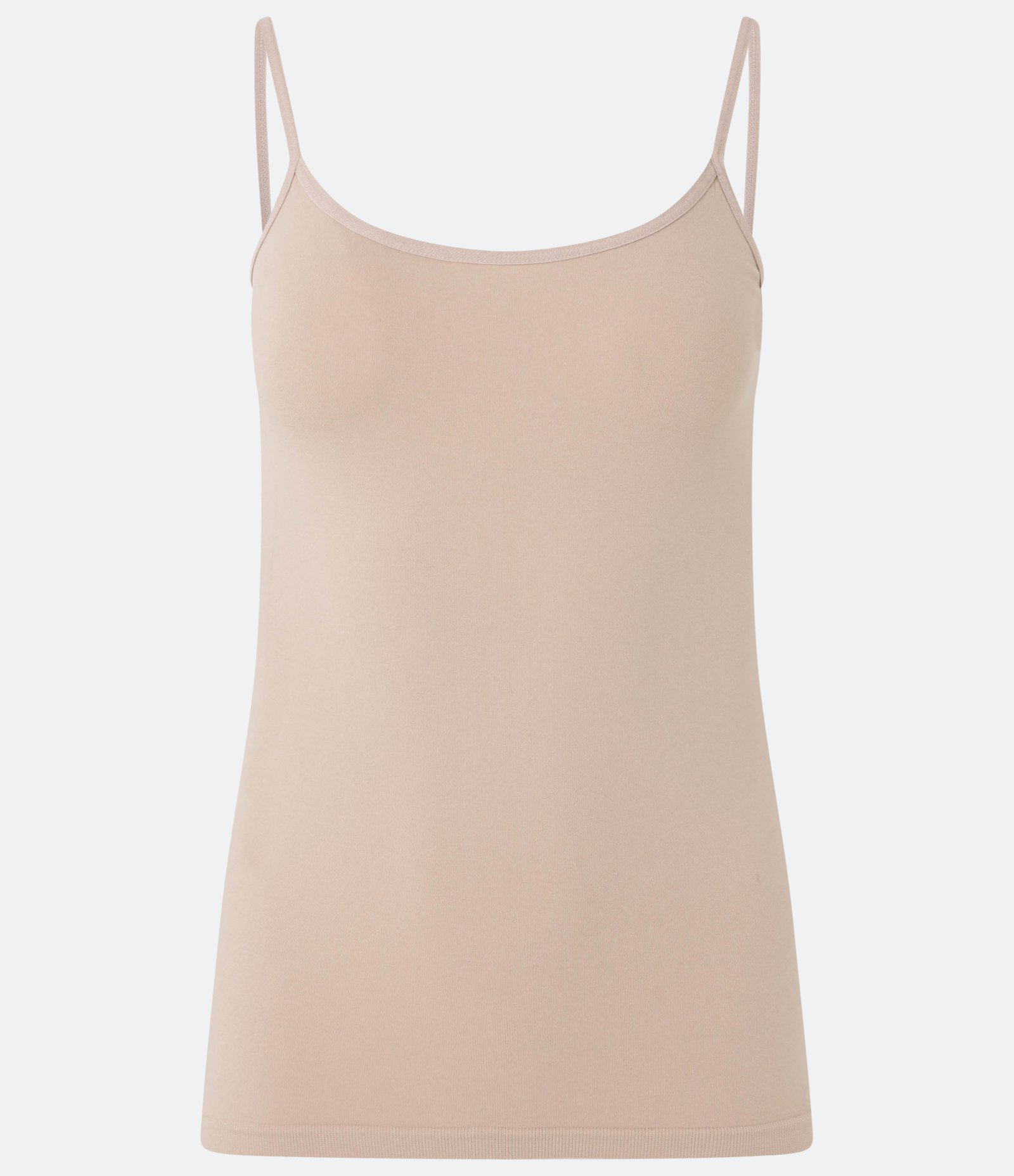 Camisete Regata Básica em Microfibra com Alça Fina TriFil Bege 2