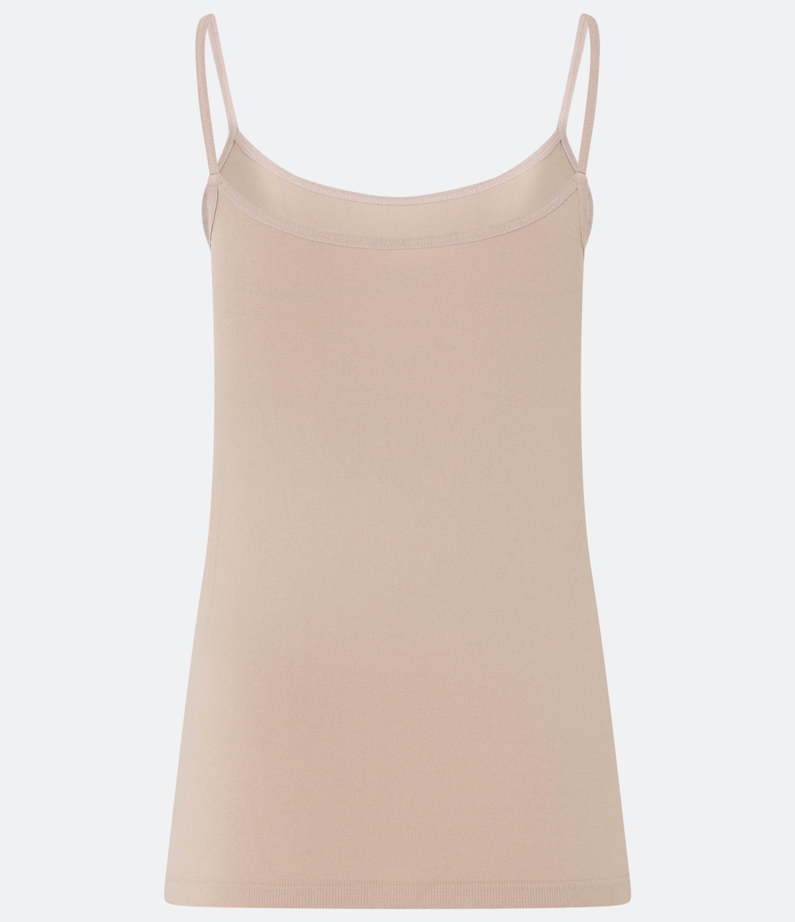 Camisete Regata Básica em Microfibra com Alça Fina TriFil Bege 3