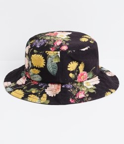Chapéu Floral em Sarja