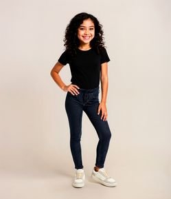 Calça Jegging Infantil com Bolsinhos - Tam 5 a 14 Anos