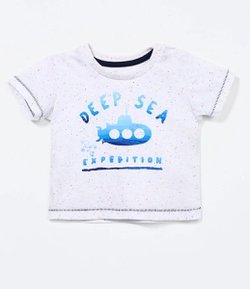Camiseta Infantil com Estampa - Tam 0 a 18 meses