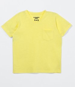 Camiseta Infantil com Bolso - Tam 4 a 14 