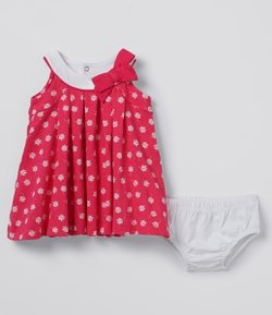 Vestido Infantil Estampado  - Tam 0 a 18 meses