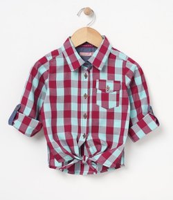 Camisa Infantil Xadrez - Tam 1 a 4 