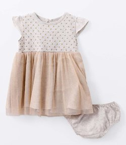 Vestido Infantil com Estampa - Tam 0 a 18 meses