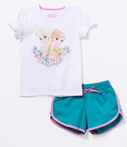 Pijama Infantil com Estampa Frozen - Tam 2 a 12 
