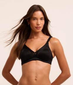 Sutiã sem Bojo com Aro Básico em Microfibra com Alta Sustentação DelRio