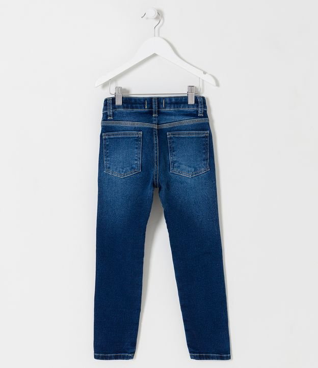 Calça Skinny Infantil em Jeans Super Cmforto - Tam 4 a 14 anos Azul 2