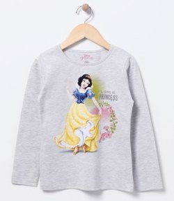 Blusa Infantil com Estampa Branca de Neve Princesas - Tam 2 a 10  