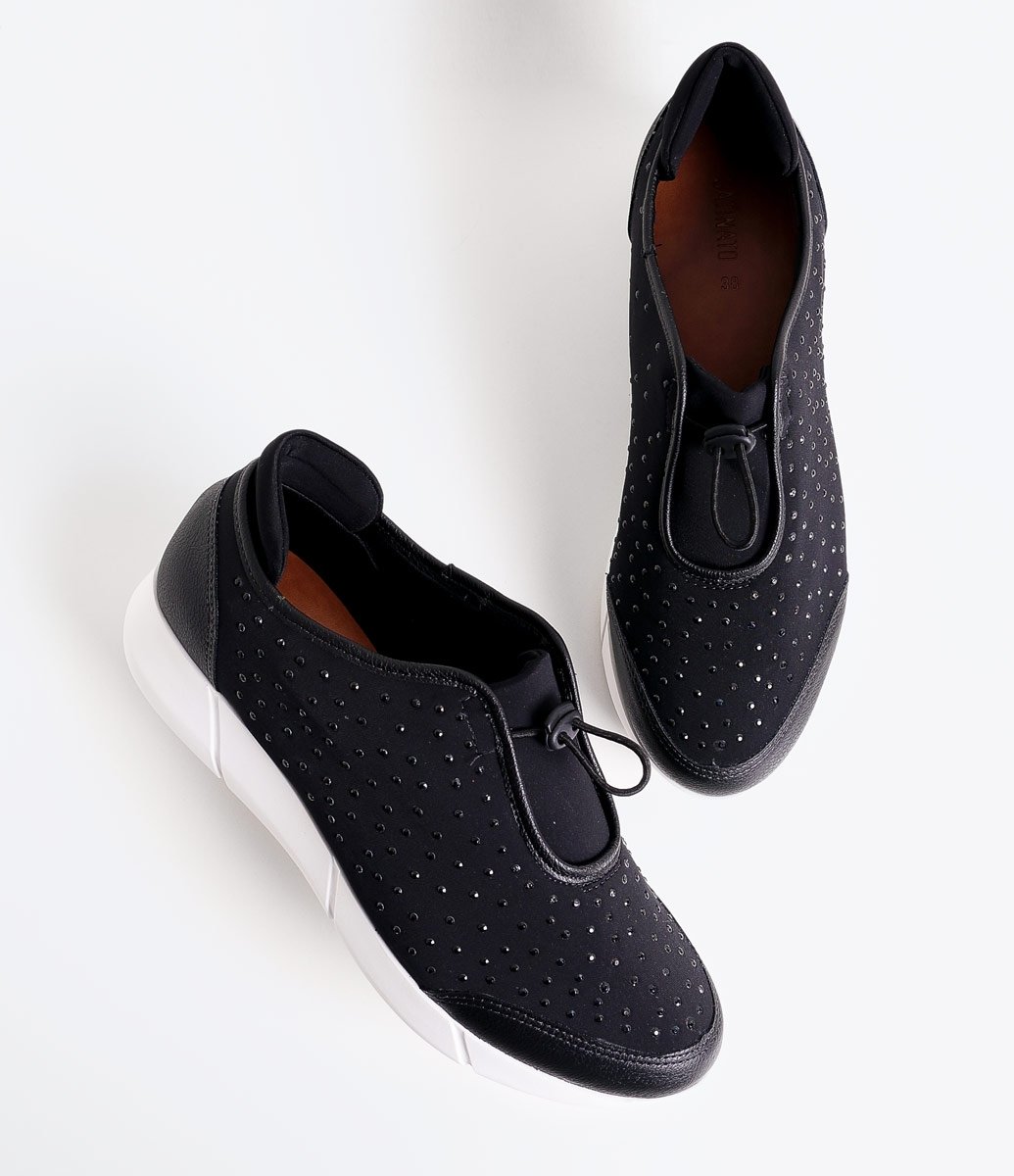 tênis feminino slip on com strass satinato