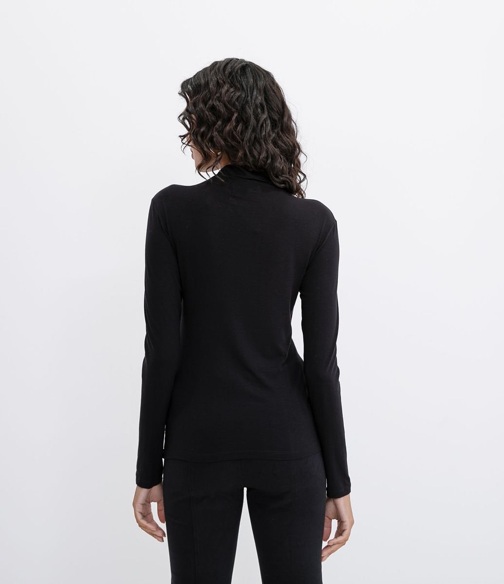 blusa lisa gola alta canelada renner