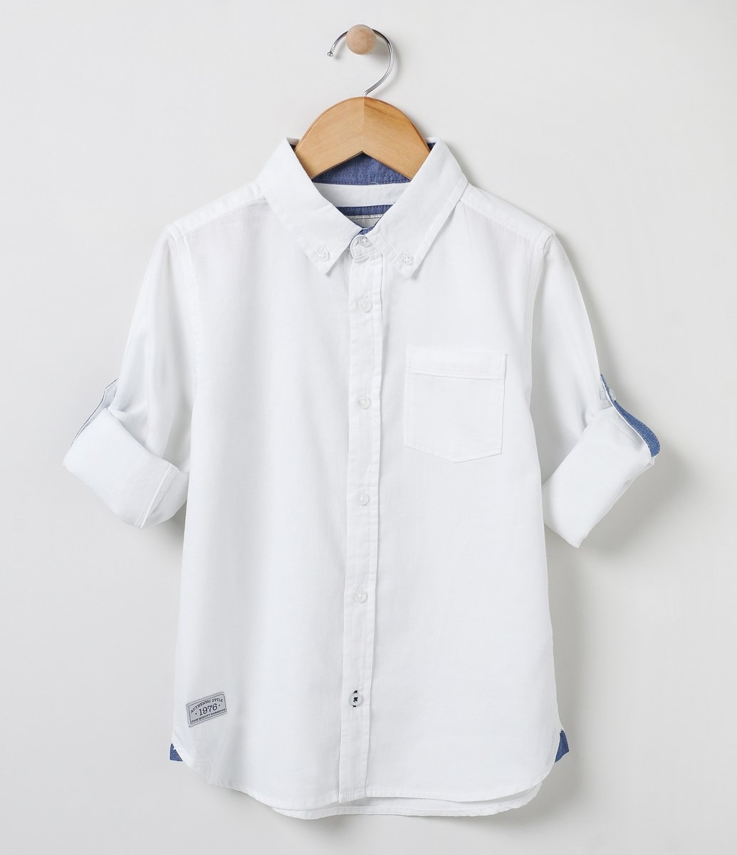 Camisa Infantil B\u00e1sica - Tam 4 a 14 Branco - Renner